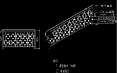 歐式鐵藝樓梯扶手CAD圖